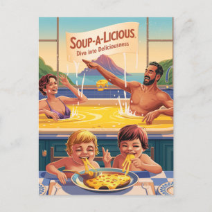 Carte Postale Piscine surréaliste au fromage