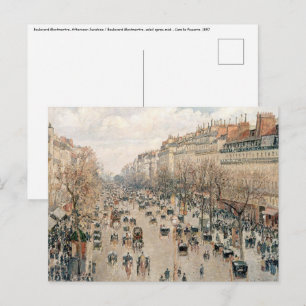 Carte Postale Pissarro - Boulevard Montmartre, Soleil d'après-mi