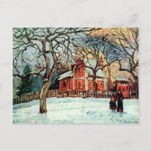 Carte Postale Pissarro : Châtaigniers, Louveciennes, Hiver