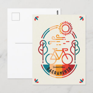Carte Postale Piste cyclable Retro Sacramento.