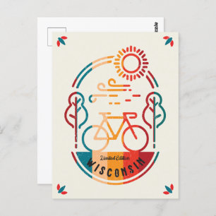Carte Postale Piste cyclable Retro Wisconsin