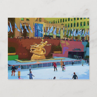 Carte Postale Piste de patinage, centre de Rockefeller, New York