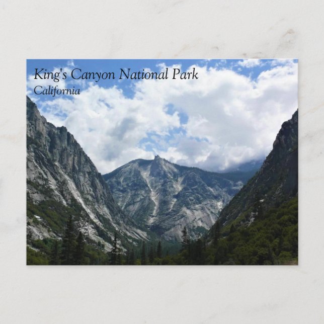 Carte Postale Piste Mist Falls, parc national King's Canyon, CA (Devant)
