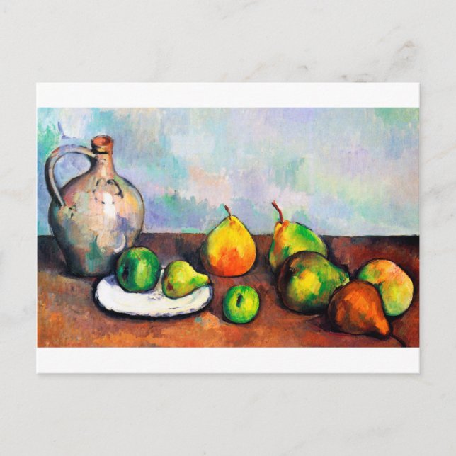 Carte Postale Pitcher et Fruit, Paul Cezanne (Devant)