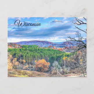 Carte postale pittoresque de vue d'automne du