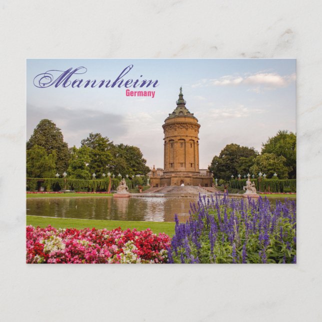 Carte postale Pittoresque Mannheim Allemagne Tower (Devant)