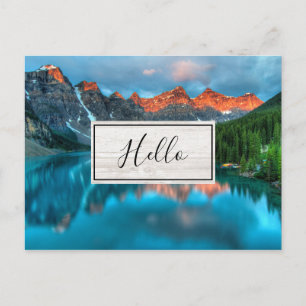 Carte Postale Pittoresque Mountain & Lake Photographie Bonjour