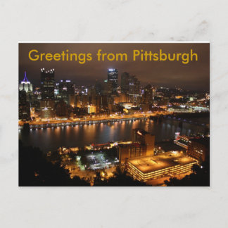 Carte Postale Pittsburgh du centre, salutations de Pittsburgh