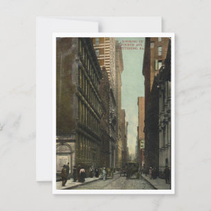 Carte Postale Pittsburgh PA Quatrième rue 1909 Vintage