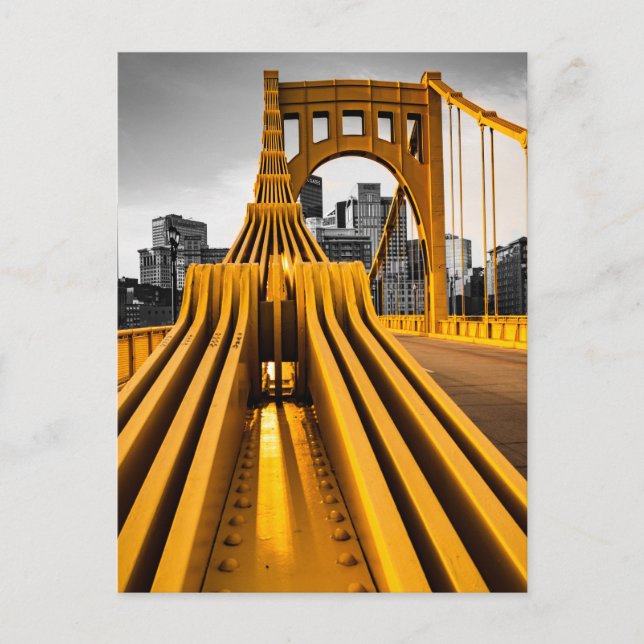 Carte Postale Pittsburgh Pennsylvania Steel City Skyline Bridge (Devant)