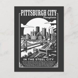Carte Postale Pittsburgh Pennsylvanie Dans La Ville de l'Acier