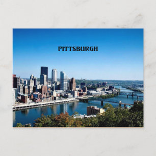 Carte Postale Pittsburgh, Pennsylvanie photo d'une ligne aérienn