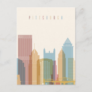 Carte Postale Pittsburgh, Pennsylvanie | Ville Skyline
