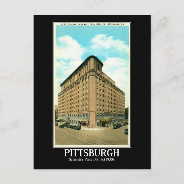 Carte Postale Pittsburgh Schenley Park District 1930 (Devant)