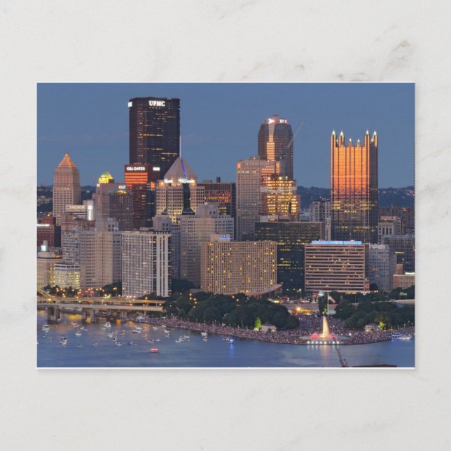 Carte Postale Pittsburgh Skyline à Dusk (Devant)