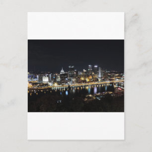 Carte Postale Pittsburgh skyline de nuit depuis le Mont Washingt