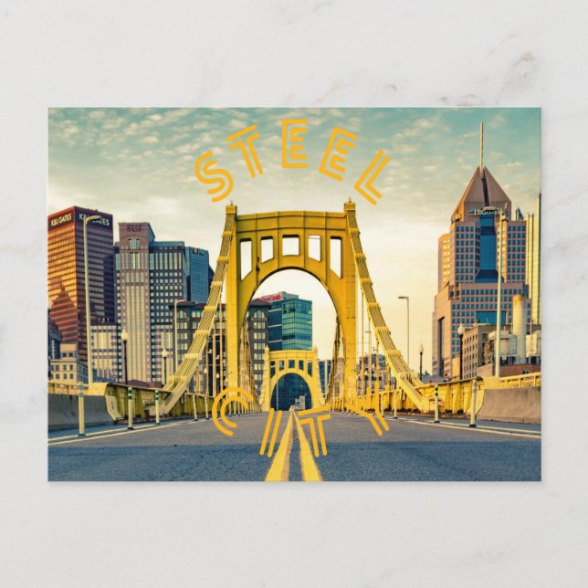 Carte Postale Pittsburgh Steel City Skyline 412 Pennsylvanie Can (Devant)