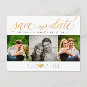 Carte Postale PixDezines DIY couleur/Enregistrez notre Date/Faux