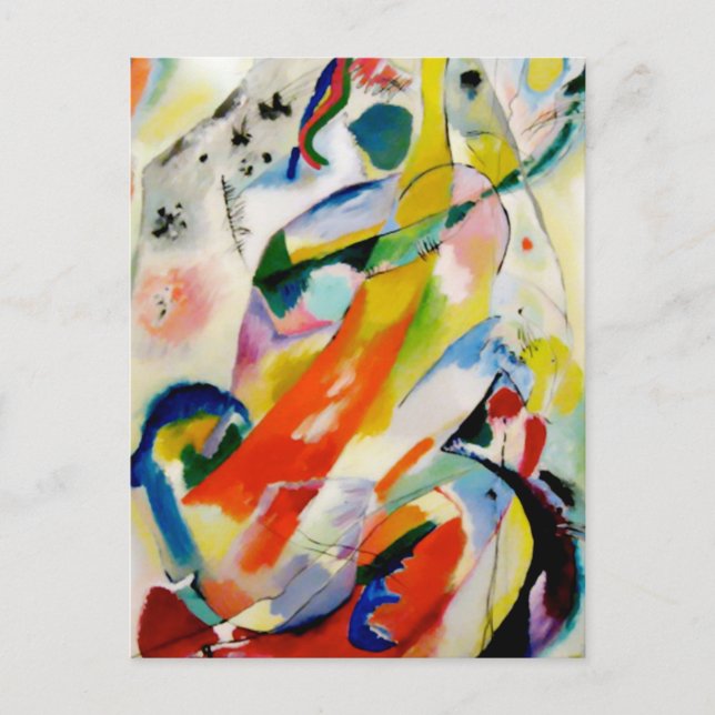 Carte Postale PixDezines panneau abstrait Kandinsky 1914 (Devant)