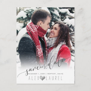 Carte Postale PixDezines Sauvegarder notre date Calligraphie DIY