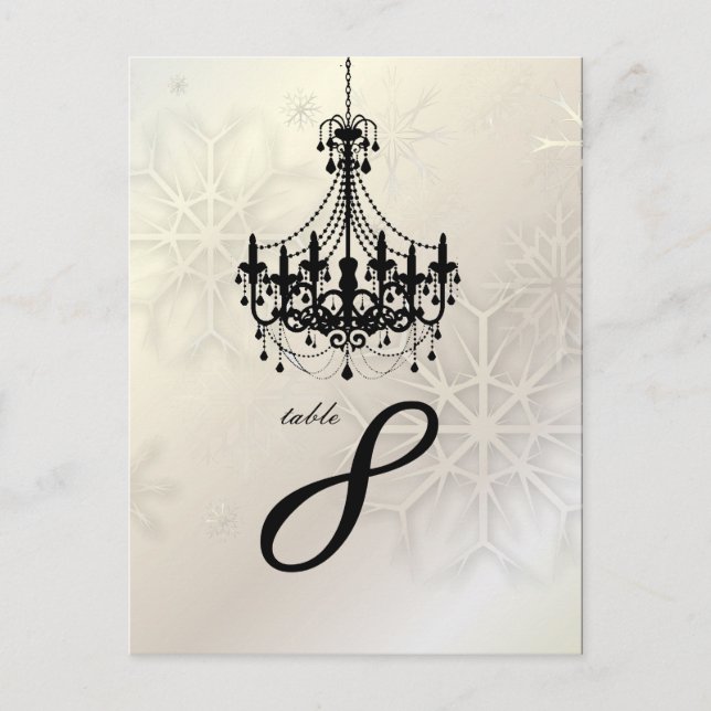 Carte Postale PixDezines Snowflakes+Chandelier (Devant)