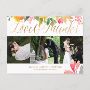 Carte Postale PixDezines Spring Floral Watercolor/merci