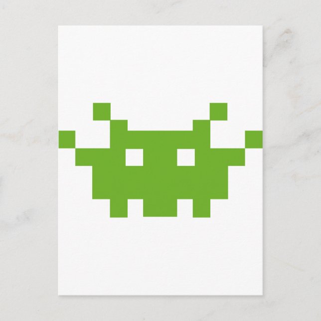 Carte Postale pixel monster jeux oldschool (Devant)