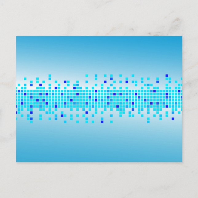 Carte Postale Pixels bleus (Devant)