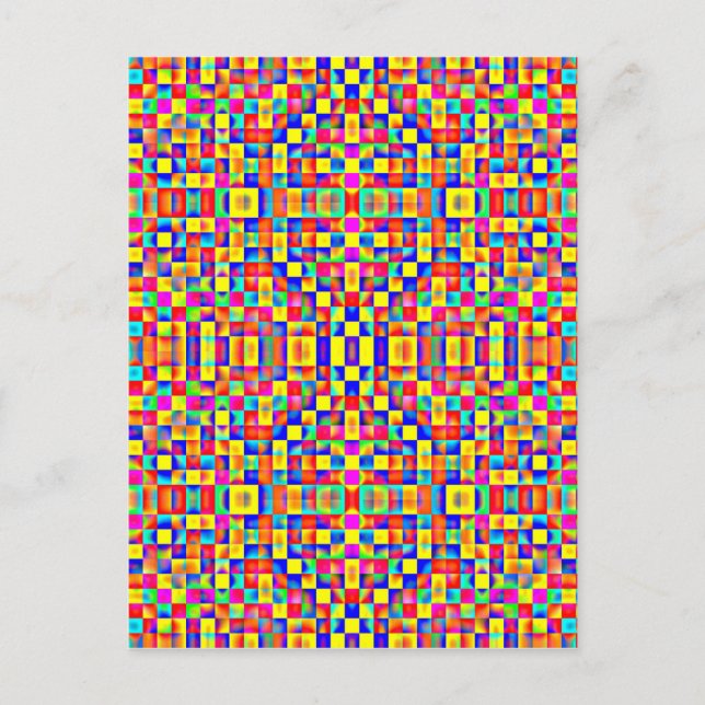 Carte Postale Pixels colorés (Devant)