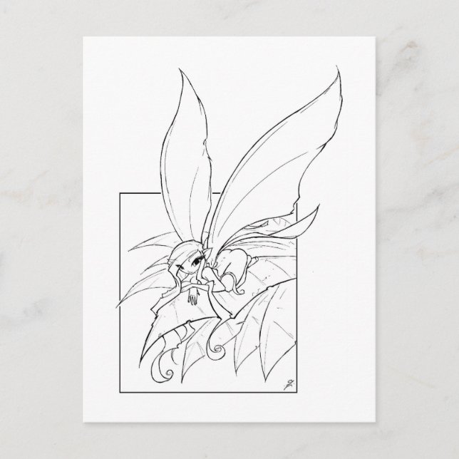 Carte Postale Pixi feuille (Devant)