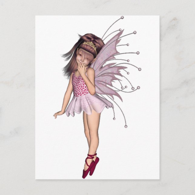 Carte Postale Pixie rose 3D 2 (Devant)
