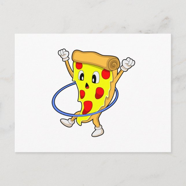 Carte Postale Pizza à Fitness avec pneus Fitness.PNG (Devant)
