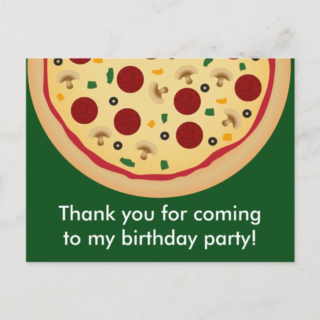 Carte Postale Pizza Anniversaire Merci (Devant)