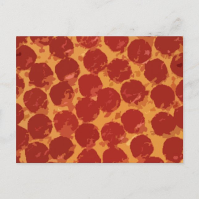 Carte Postale Pizza de pepperoni (Devant)