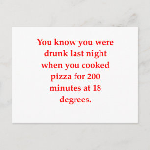 Carte Postale pizza ivre