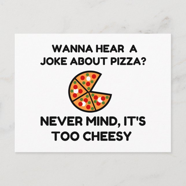 Carte Postale Pizza Joke (Devant)