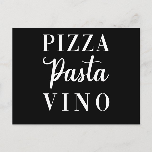 Carte Postale Pizza Pasta Vino (Devant)