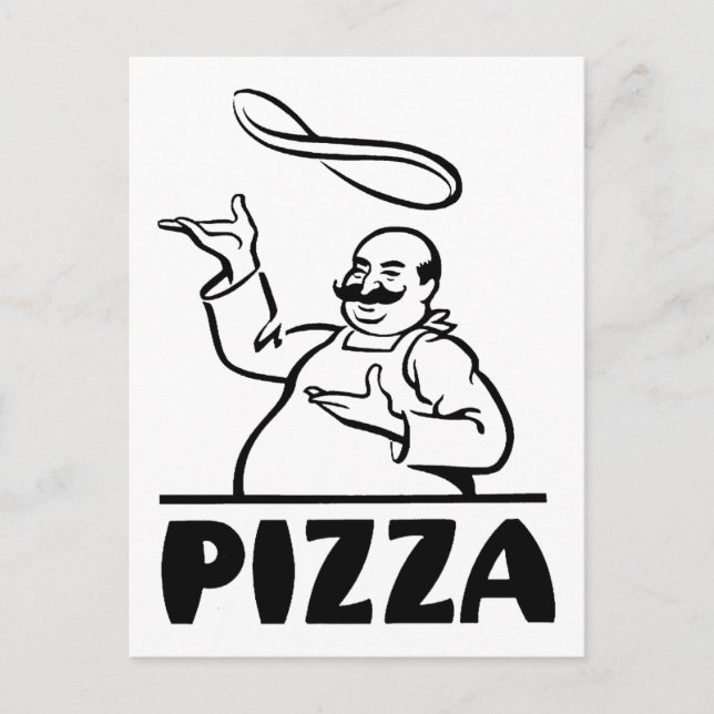 Carte Postale Pizza Retro (Devant)