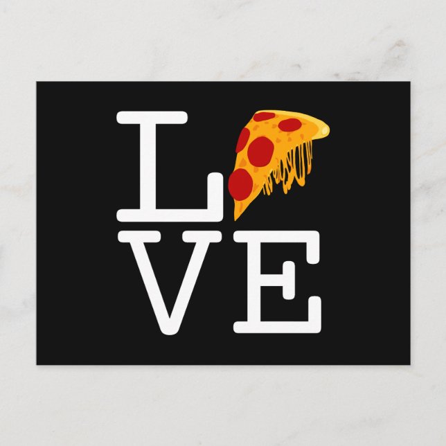 Carte Postale Pizza Slice Love (Devant)
