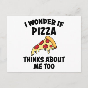 Carte Postale Pizza tranche de pizza drôle dire fast-food cadeau