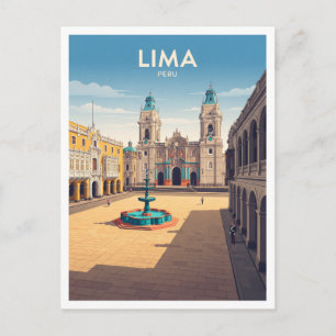 Carte Postale Place d'Armes de Lima Pérou