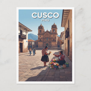 Carte Postale Place de San Francisco, Cusco Pérou Souvenir