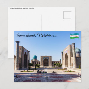 Carte Postale Place du Registan au coucher du soleil - Samarkand