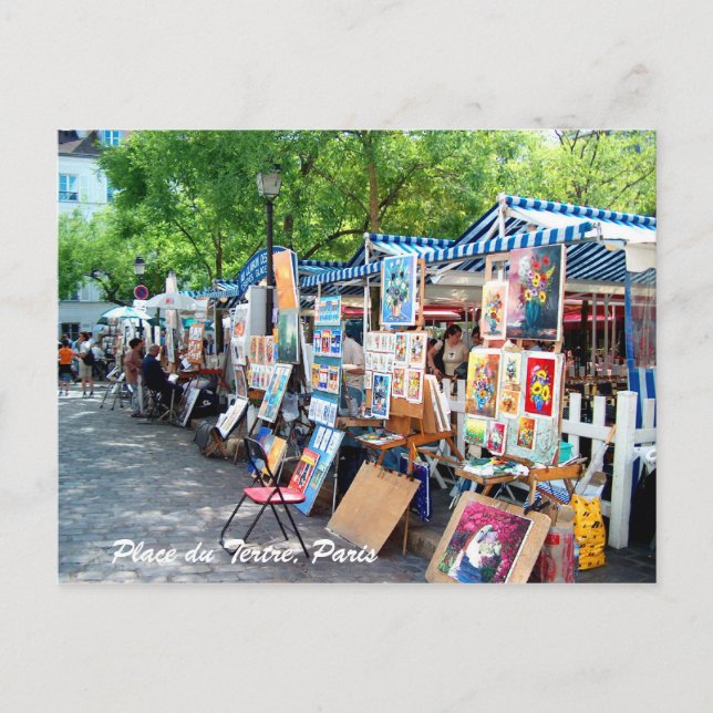 Carte Postale Place du Tertre, Paris (Devant)