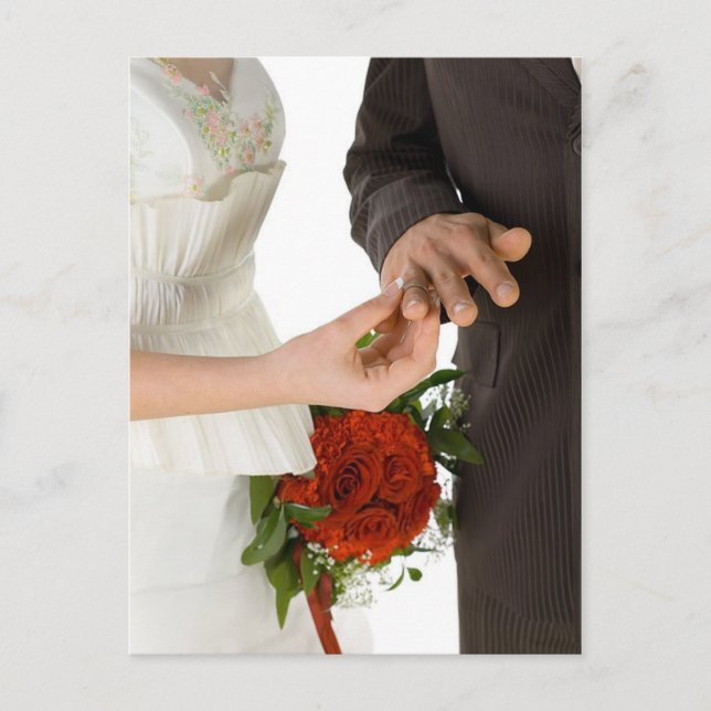 Carte Postale Placer l'anneau sur le doigt (Devant)