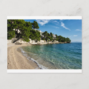 Carte Postale Plage à Brela, Croatie