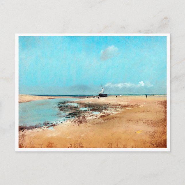 Carte Postale Plage à Low Tide (Bouche de la rivière), Edgar Deg (Devant)