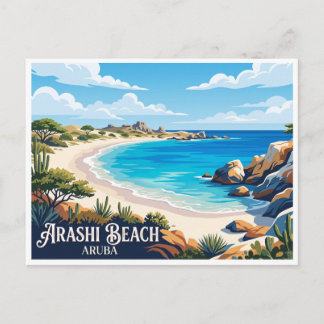 Carte Postale Plage Arashi Nord Aruba