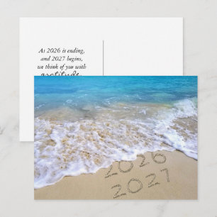 Carte Postale Plage Bonne Année 2027