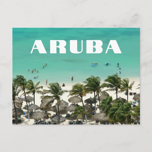 Carte Postale Plage d'Aruba Caribbean Island (Devant)